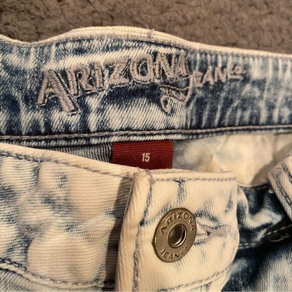 Arizona Acid Washed Shorts Size 15 Junior - Picture 7 of 12